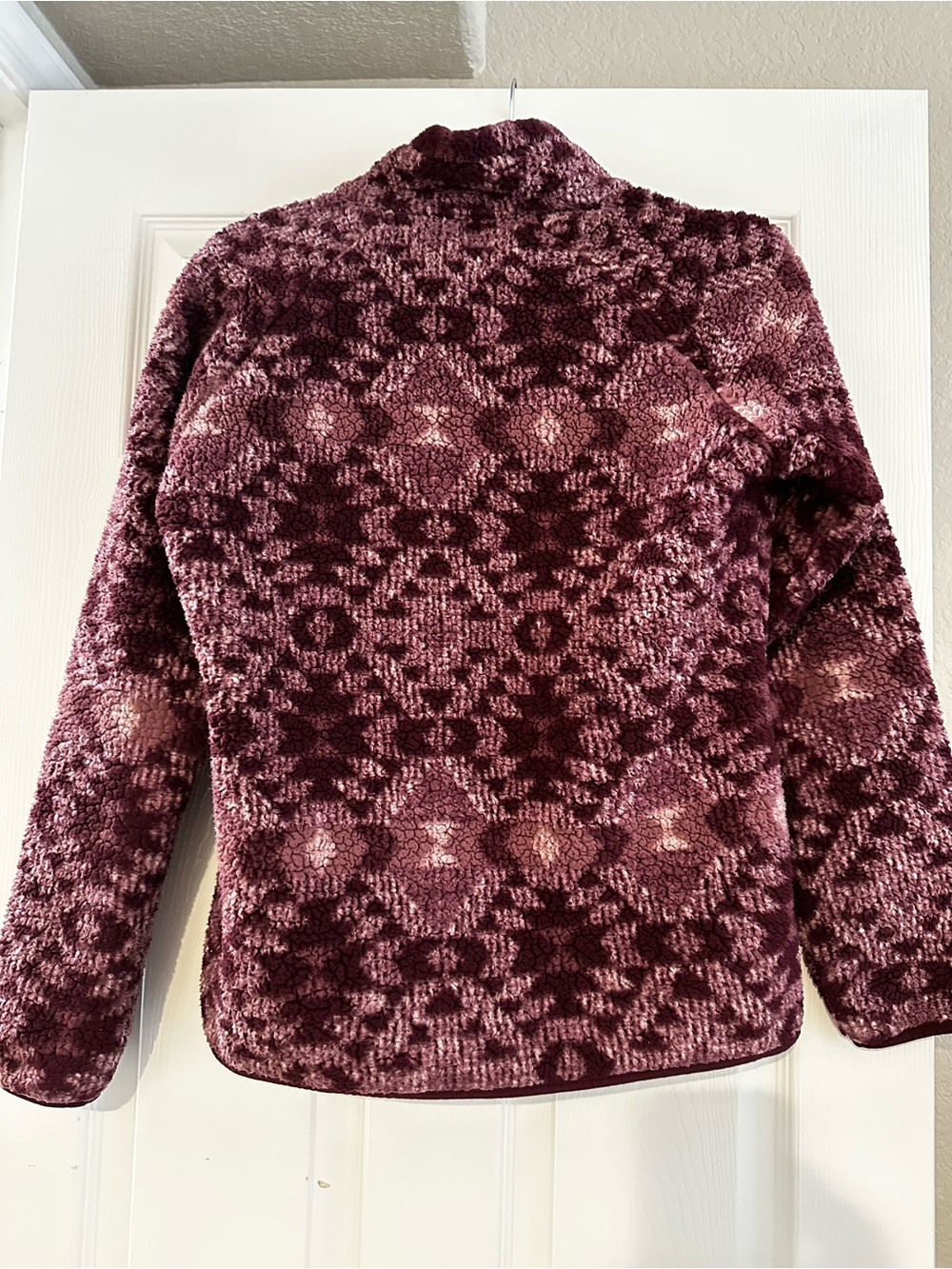 Columbia Sherpa Fleece Jacket Small Plum Purple Full Zip Cozy Soft Women’s - Picture 5 of 8
